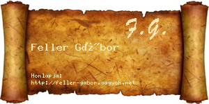 Feller Gábor névjegykártya