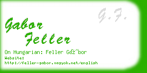 gabor feller business card